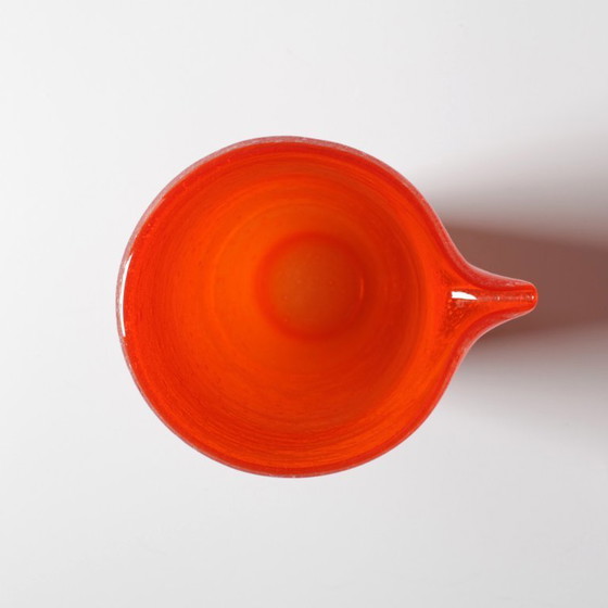 Orange Glass Carafe / Vintage Italian Pitcher / Serafino Zani / 2000s – Glass & Decanter (photo 7 of 10)