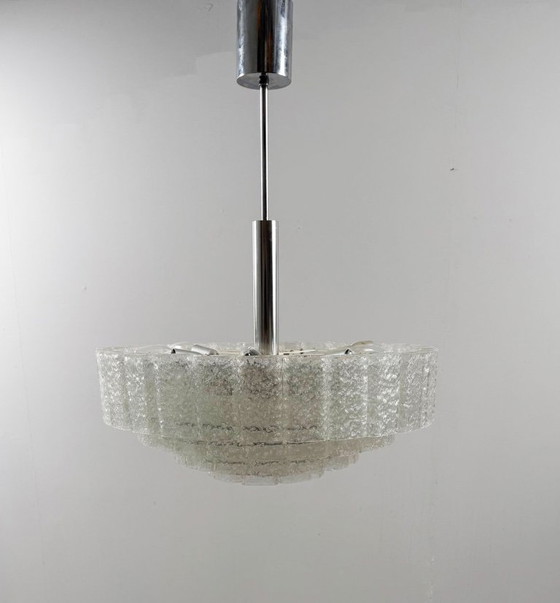 Image 1 of Lámpara de techo/araña de mediados de siglo, diseñada por Doria Leuchten, Alemania, década de 1970.