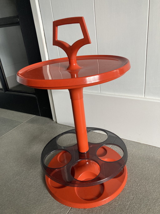 cocktail bar o tavolino Flair Space Age arancione vintage