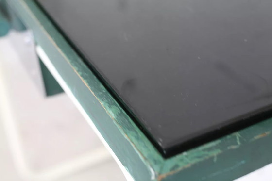 Image 1 of Konsole Stahlrohrplatte Glasplatte Schwarz