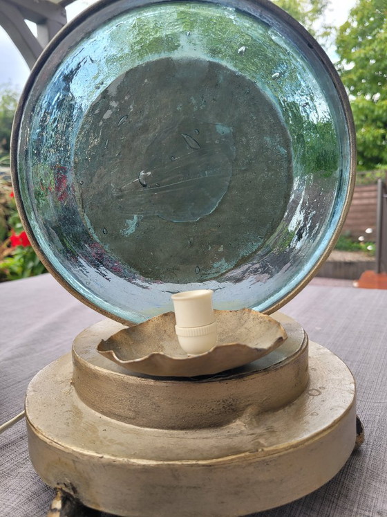 Rare Designer Table Lamps Spain Moon Handmade – Brass, Metal (photo 5 of 13)