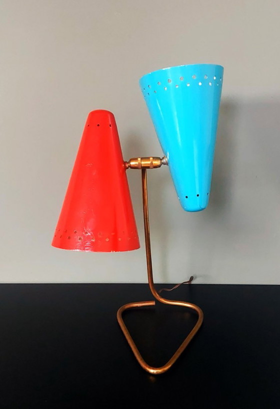 Image 1 of Lampe de table vintage rare, design STILNOVO | Années 1950