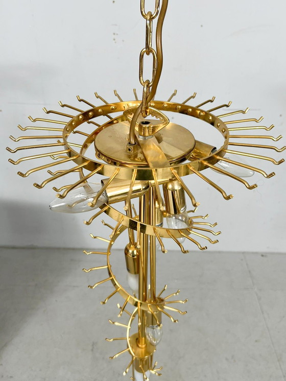 Image 1 of  Gran araña/lámpara de techo de Paolo Venini, cascada, cristal de Murano, Italia, años 70