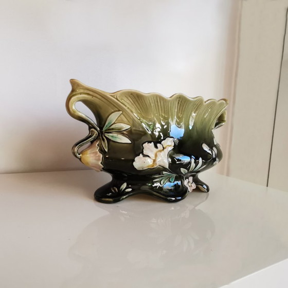 Image 1 of Vase - Jardinier - Gustav De Bruyn - Certificat d'authenticité