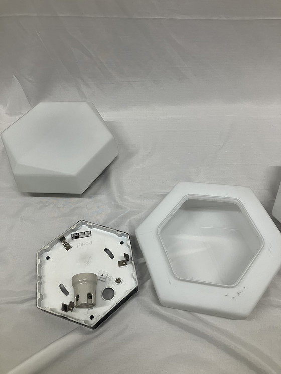 Image 1 of Vintage 6-sided wall lamp or ceiling lamp, Bega Leuchten