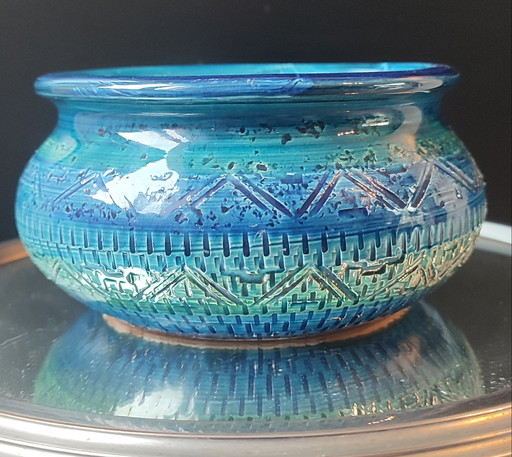 Cache-pot céramique Rimini Blu , Aldo Londi , Bitossi