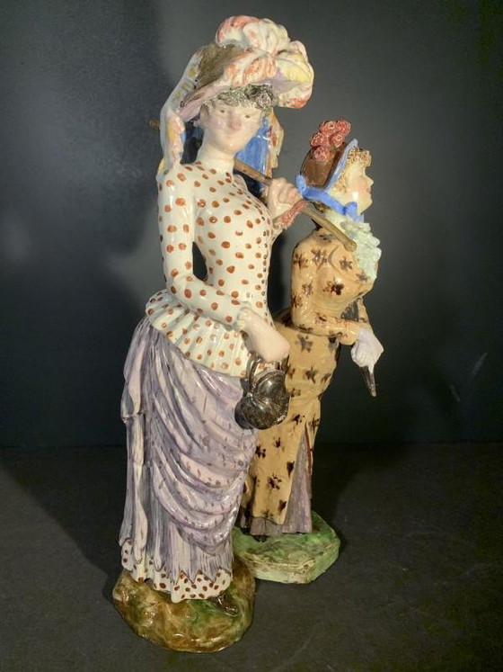 Sculptures impressionnistes de femmes en faïence de Cacciapuoti Fratelli, 1881, Lot de 2 – Ceramic (photo 3 of 19)