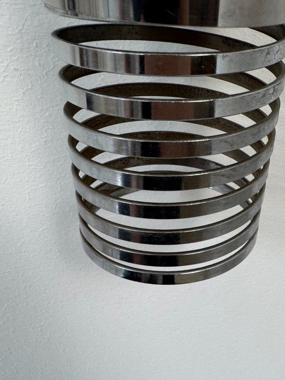 Image 1 of Paar antike, verchromte Metall-Wandleuchten mit Federmechanismus, Frankreich, 1970