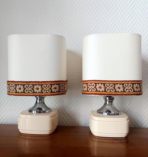 2x vintage lamps 1970
