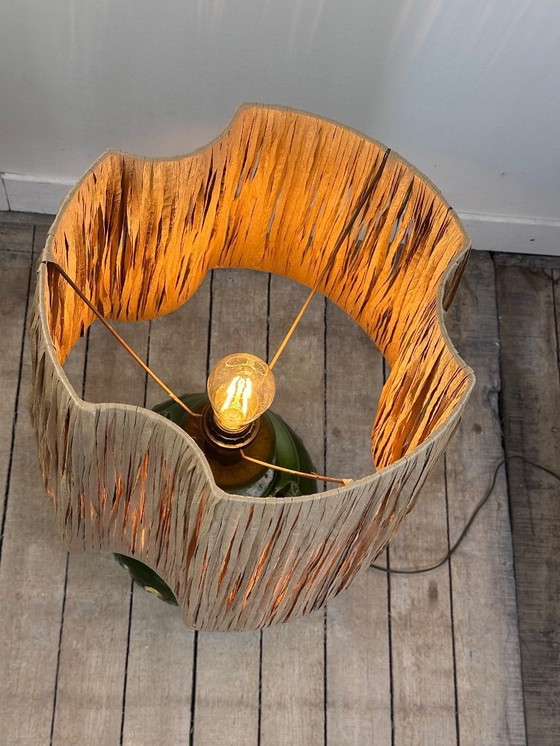 Image 1 of Vintage 1960 groene keramische lamp