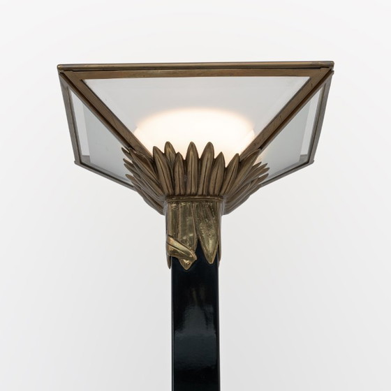 Image 1 of Lampadaire Style Art Déco Gianfranco Frattini par Relco Milano, Italie, 1970s