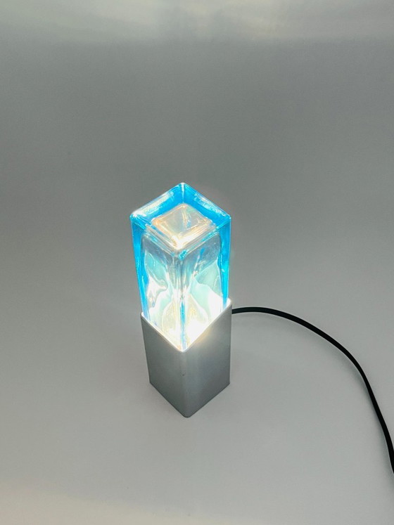 Space Age Lamp, Murano Glass Block, 1970 – Table lamps (photo 10 of 11)