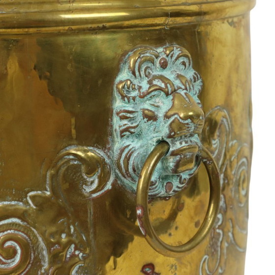Image 1 of Antique Brass Jardinière Planter