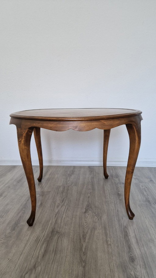 Ronde, gebeeldhouwde bijzettafel, 78 cm