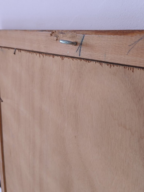 Image 1 of Wall mirror with beveled glass and solid wood frame