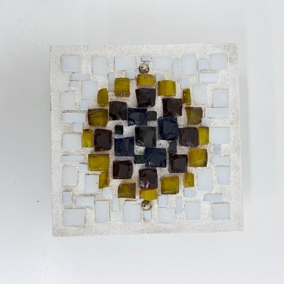 Image 1 of Brutalistische Wandleuchte aus Glas und Harz, 1970er Jahre, Deutschland