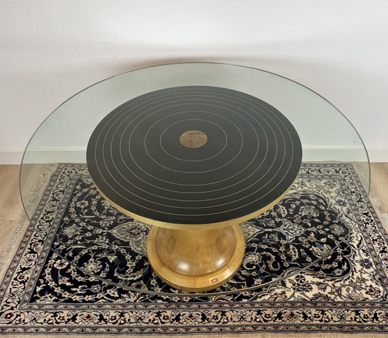 Italienischer Midcentury Esstisch, 1960er Jahre – Esstische, Glas, Holz, Vintage (photo 2 of 11)