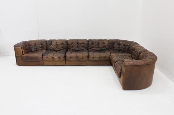 Image 1 of Vintage De Sede DS 11 modular bank patchwork leather 1970s