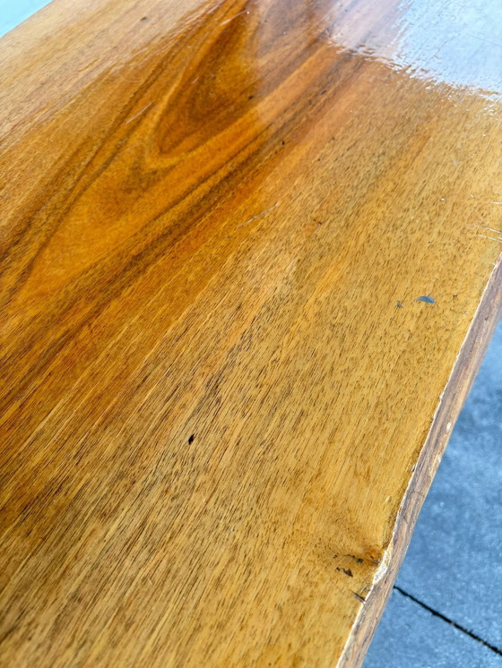 Image 1 of Tavolino da caffè/tavolino laterale in stile vintage con tronco d'albero