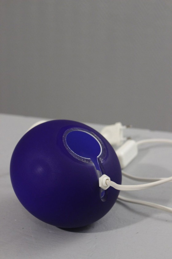 Image 1 of Habitat Lampe Pebble vintage verre bleu cobalt design 2001