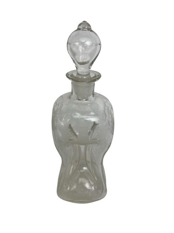 Set di caraffe “kluk-kluk” antiche XVIII/XIX secolo (RARO), Bicchieri e caraffe, Cristallo, Vetro, Marrone (foto 5 di 7)