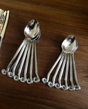 Set di posate in acciaio inox da 30 pezzi - design a spirale/vortice - stoviglie originali
