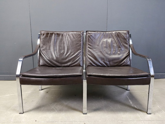 Image 1 of Divano in pelle di Preben Fabricius e Jorgen Kastholm per Walter Knoll, 1960
