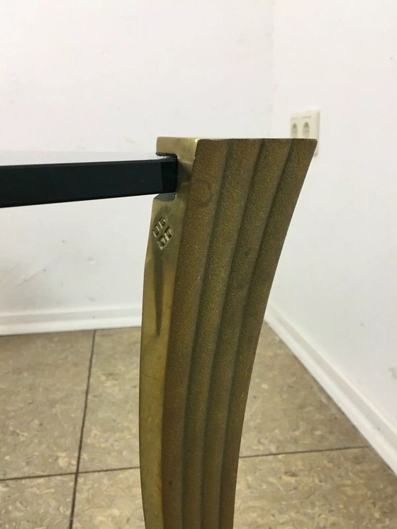 Image 1 of 60's 70's Brutalist Bronze Coffee Table by Peter Ghyczy Space Age Design