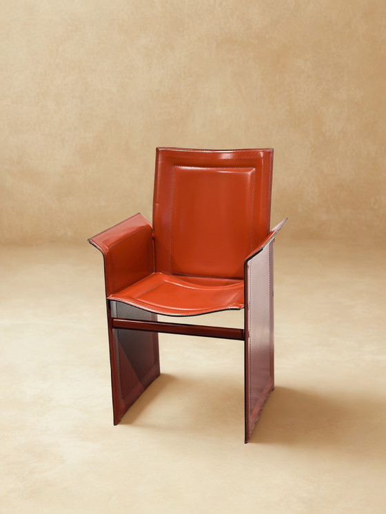 Image 1 of Set van 6 originele Italiaanse vintage Korium stoelen