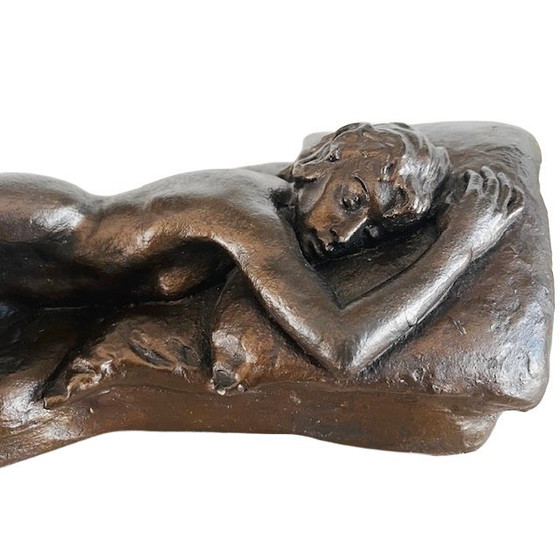 Image 1 of Scultura vintage in bronzo fuso a freddo di nudo femminile di Peter Sedcole, anni '60