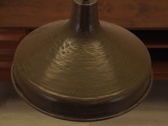 Deense messing hanglamp, industriële kap met Scandinavisch design, jaren 60 – Hanglampen, Brass (photo 4 of 10)