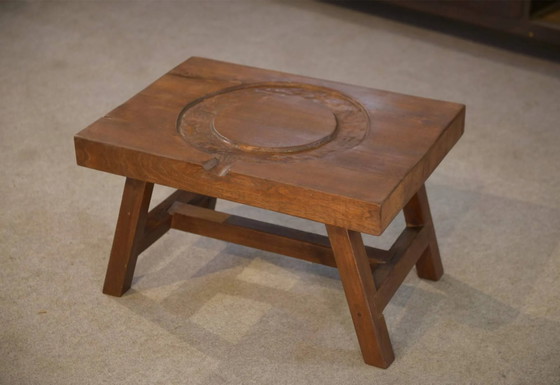Brutalist coffee table in elm from the 1950s. – Wood (photo 4 of 12)