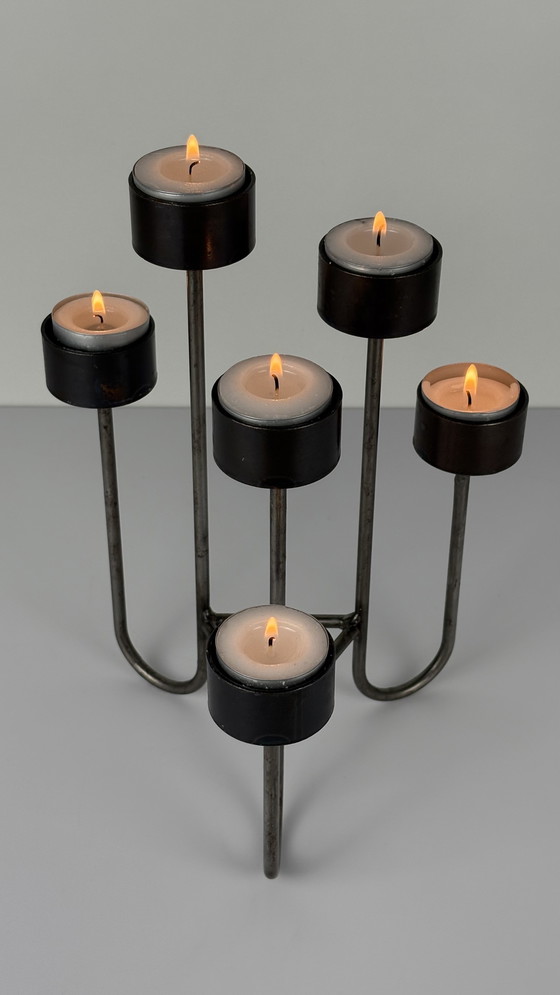 Image 1 of Candeliere vintage in metallo di Tommy Larsen Design, design scandinavo, dalla Danimarca