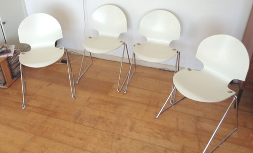 4 Minsker dining chairs Fritz Hansen Denmark 1986