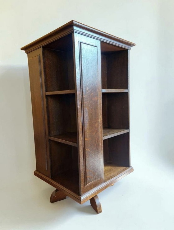 Image 1 of antieke Art Deco boekenmolen boekenkast