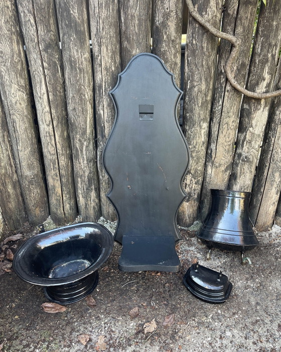 Fontana in rame e supporto nero J. GOARDERE – Decorazione, Ottone (photo 8 of 9)