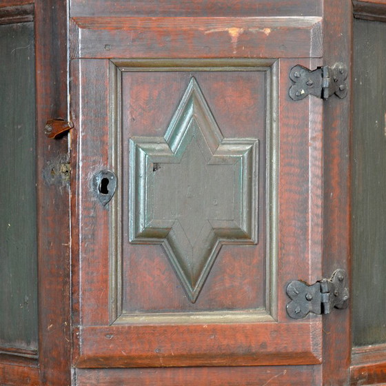 Image 1 of Swedish Farmhouse Corner Cabinet, 1817