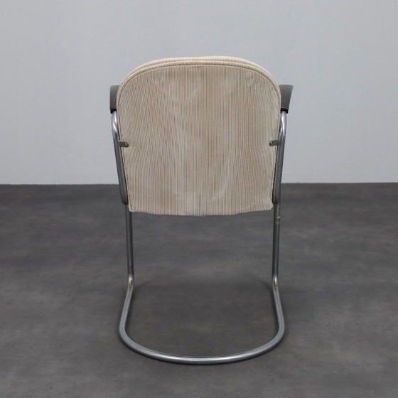 Image 1 of Set di tre poltrone in acciaio tubolare Gispen 413 di W.H. Gispen, Paesi Bassi, anni '50