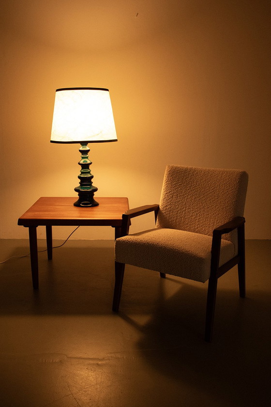 Image 1 of Blauw keramieken lamp