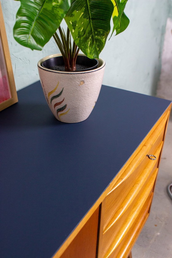 Image 1 of Vintage sideboard chest of drawers Mid Century teak nut 60s