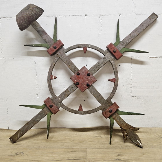 Image 1 of Antico ponte vittoriano in ferro battuto / recinzione / decorazione industriale / curiosità industriale (ciascuno)