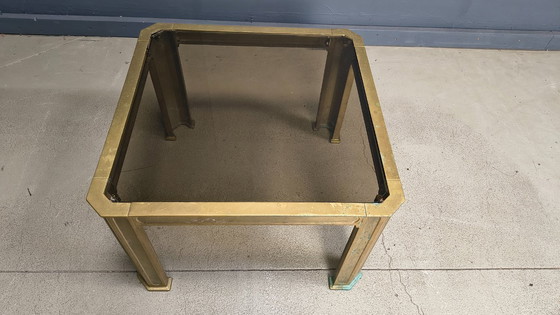 Image 1 of Brutalistische bijzettafels van gegoten brons uit de jaren 70 van Peter van Heeck