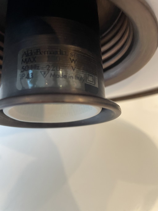 Messing wand-/plafondlamp, Aldo Bernardi (nieuw) (zonder voetstuk). – wandlampen, Brass (photo 2 of 10)