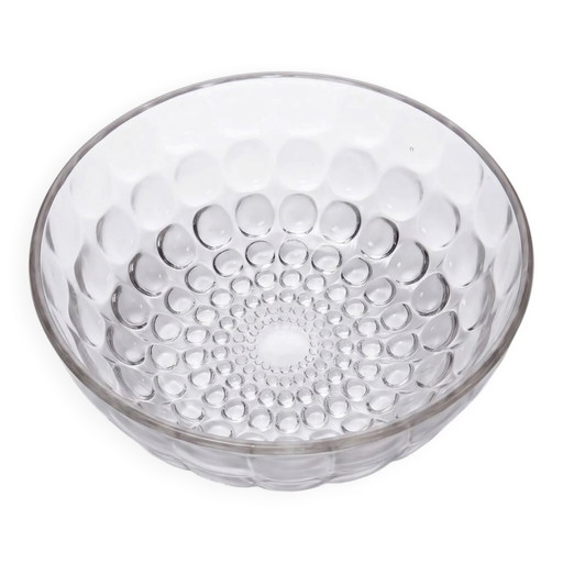 Very rare large "Billes" salad bowl by René Lalique, glass, antique Art Deco circa 1937.