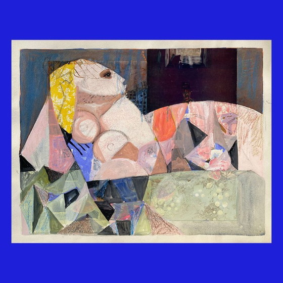 Expressionist and erotic painting by N. Boéri Véfour. France, 1990s – Paintings & Drawings, Paper (photo 3 of 11)