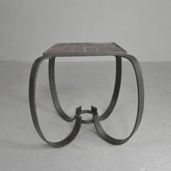 Image 1 of Brutalist salontafel, tegeltafel met 36 tegels, jaren 50