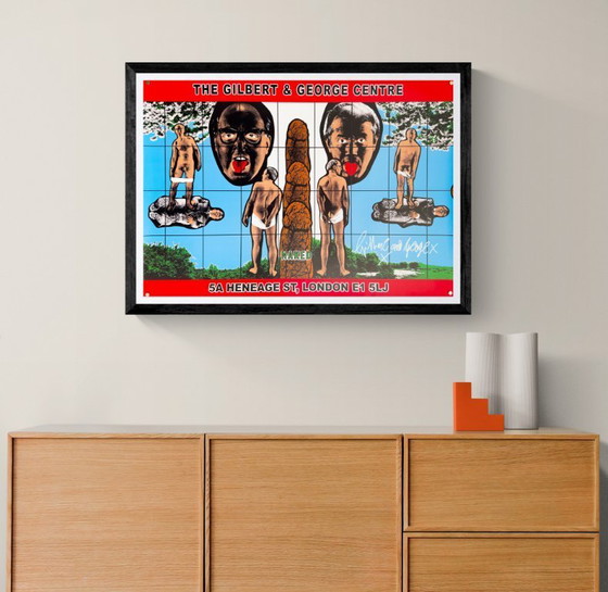 Image 1 of 🟥 Gilbert & George — Naked – 2023 – Original Hand signed Poster | Plakat | 84 x 59 | United Kingdom
