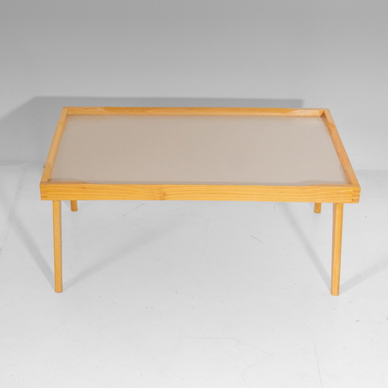 Image 1 of 1x Plateau de lit pliant en bois et formica, Mid-Century Modern - Support de livres, Italie 1970