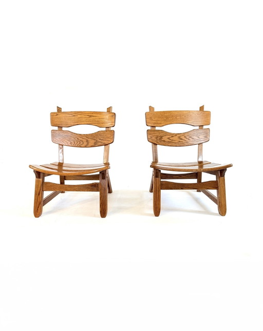 2x Brutalistische fauteuil, AwA Almelo '60