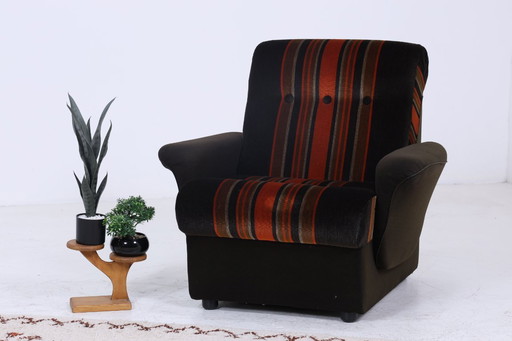 Vintage Fauteuil années 70 | Mid Century Tissu Fauteuil rétro années 60 #07-28